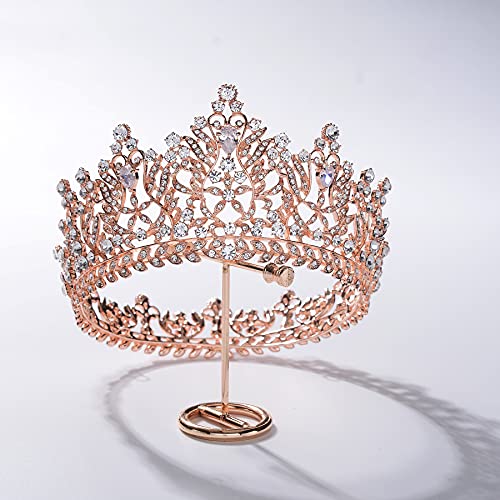 Eseres Корона от розово злато за жени, crown за рожден ден, короната на кралица на бала