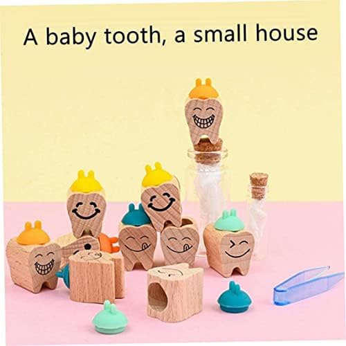 Кутия за зъби KUYYFDS, Дървена Кутия За Запазването на Млечните Зъби с Пинсети, Колекция За Съхранение, Носене На Подаръци За Момчета И Момичета, Детски Спомен, Подаръч?