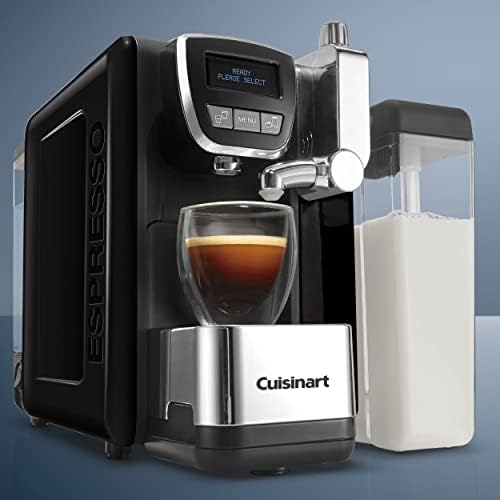 Кафемашина Cuisinart за приготвяне на еспресо, капучино и Лате, Напълно Програмируема, За еднократна и двойно подаване EM-25