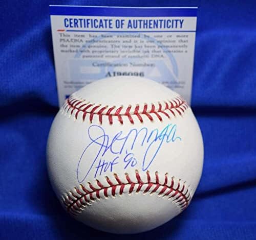 Джо Морган КОПИТО 90 PSA ДНК Coa Автограф на Мейджър Лийг Бейзбол с Автограф OML - Бейзболни Топки С Автографи
