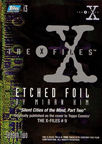 1996 X-F Silent Cities of the Mind, втора част 9 са подбрани търговска картичка с надпис върху фолио