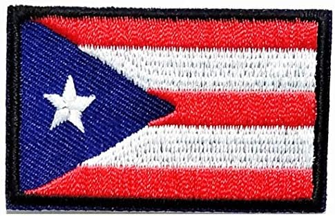 Мини Пуерто Рико Пуерторикански Флаг Национално Желязо На Нашивках Логото Е Икона, Символ На Тениска, Дънки,