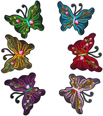 Qingxii Decorr Разнообразни Цветни ивици с пеперуди, пришивных/Гладящих Бродирани ленти, ивици за момичета, Дрехи, Рокля, Шапка, Панталони, Обувки, Шиене на пердета, направ