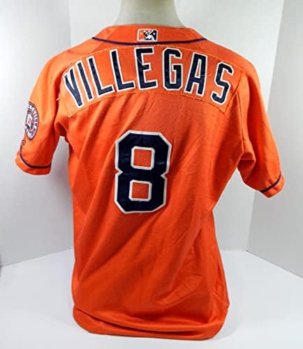 2017 Грийнвил Астрос Франсиско Вилегас #8 Използвана в играта Оранжева Риза 46 DP35066 - Използваните В играта Тениски MLB