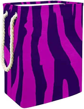 Кошници за бельо DEYYA Purple Тигър, Висока Здрава Сгъваема Кошница за дрехи за Възрастни, Деца, Момчета и Момичета, в Спалните, Банята 19,3x11,8x15,9 инча /49x30x40,5 см