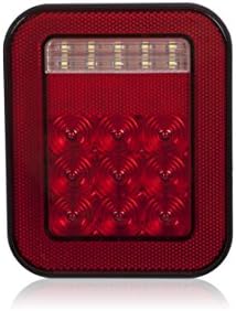 Maxxima M42221 Тънък Нископрофилен Правоъгълна лампа с три шипове (Stt/Bu) на Червения цвят, дълбочина 6,5 В X 5,3W X 1,4