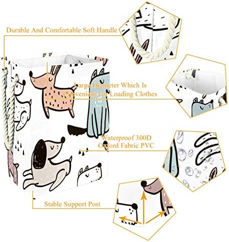 DJROW Сладки Скандинавските Кучета Одеяло, Кошница За Съхранение на Дрехи Играчки в Спалнята Баня