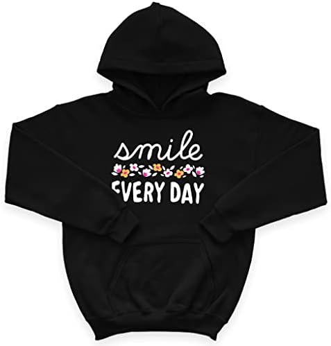 Детска hoody Smile Every Day отвътре с гъба - Графична Детска hoody с качулка - Скъпа hoody с качулка за деца