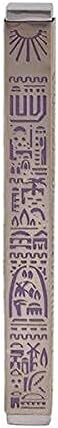 Иерусалимская мезуза от метал, ограненная боя Яира Эмануэля (Тюркоаз)