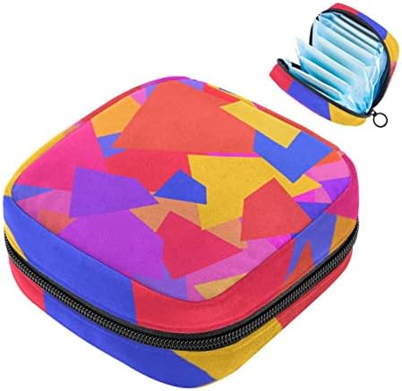 Чанта за съхранение на Хигиенни Кърпички с Цветен Блок, Чанта по време на Менструация за Момичета, Държач за Хранене, Преносим