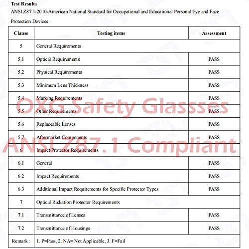 OXG 6 Опаковки фарове за мъгла Защитни Очила за мъже и жени, защитни Очила ANSI Z87.1, Устойчиви на надраскване, Прозрачни Очила За защита на очите