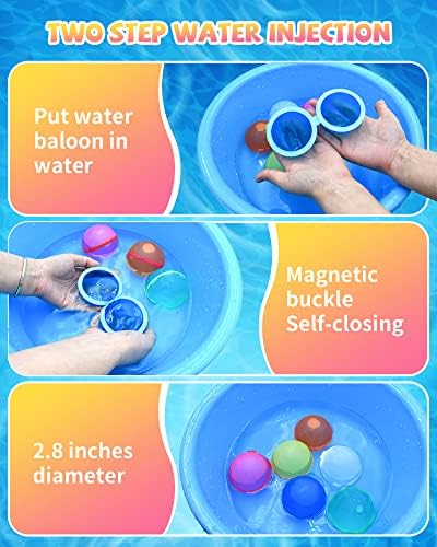 Балони SOPPYCID Tonoviviy с Водни Бомби за Еднократна употреба, Магнитни Водни Топки за Летните Играчки, Играчки за басейна, на Летните Партита и детски играчки на открито 4