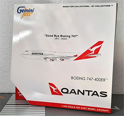 GeminiJets QANTAS Spirit of Australian Good Bye 1971-2020 за самолети Боинг B747-400ER VH-OEH 1:400, НАПРАВЕН ПОД НАЛЯГАНЕ, Предварително събрана модел