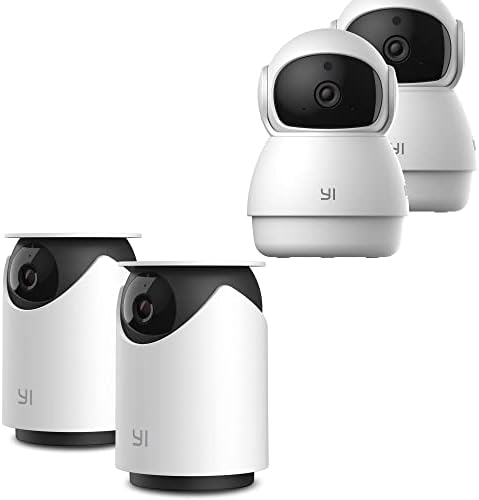 YI Камера за сигурност за домашни любимци 2 елемента Комплект от 2 елемента куполни камери за сигурност с превръщането наклон