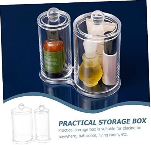 Скоростна Cabilock Контейнер за съхранение памучни тампони Прозрачни Пластмасови контейнери и Декоративни Кутии За съхранение с капак Пластмасова Кутия-Органайзер К