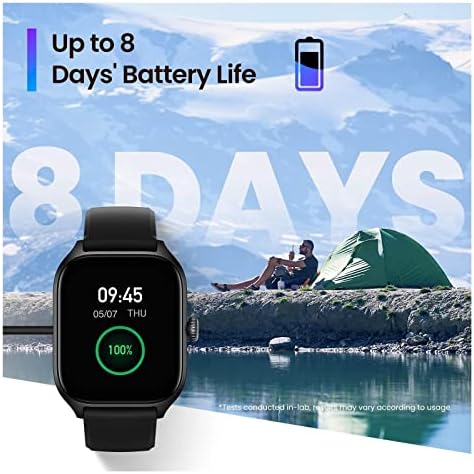 Смарт часовници BYOKA GTS 4 за жени с GPS 150 + Спортни режими, монитор на сърдечната честота, Фитнес часовници за здравето, за мъже с Android, iOS (Цвят: бял)