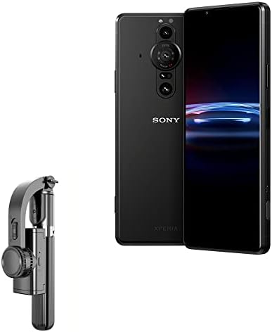 Поставяне и монтиране на BoxWave, съвместим със Sony Xperia Pro-I (6,5 инча) - Gimbal SelfiePod, Селфи-стик, Разтегателен видео-Кардан стабилизатор за Sony Xperia Pro-I (6,5 инча) - Черно jet black