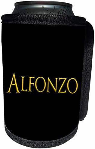 3дРоуз Алфонсо най-популярното име за момче в Америка. Свети жълт цвят. - Опаковки за бутилки-охладители (cc-362425-1)