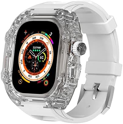 AEMALL Градски Спортен комплект модове за Apple Watch Ultra 49mm Series 8 7 6 5 4 SE Каишка-гривна Каишка за часовник Лек Здрав Калъф Защитен калъф 44 мм 45 мм на 49 мм (Цвят: H, размер: Ultra 49 м?