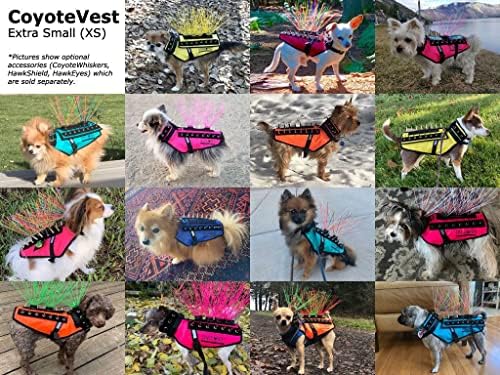 Предпазна жилетка за кучета CoyoteVest, Светлоотразителни аксесоари за кучета с шипове, които предпазват вашия домашен любимец от нападения на хищници и други животни,