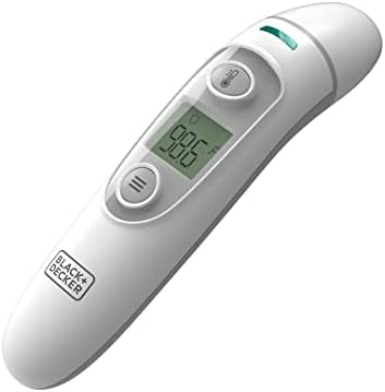 Инфрачервен термометър BLACK + DECKER 3 в 1 за деца и възрастни, с аларма за повишаване на температурата, режима на челото/