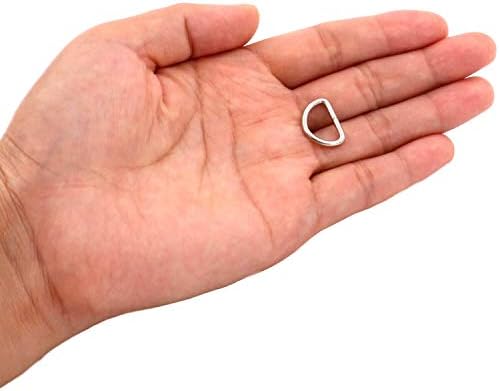 Универсална Метална Сребриста Тока с D-образен пръстен на Вътрешен диаметър 0,5с Околовръстния Линия за каишка-Попечител Опаковка от 30