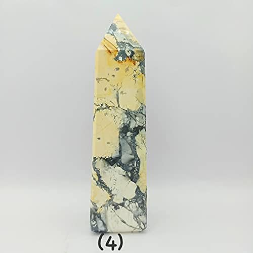 Продукт, кристали и Рейки с Малингано-Яшмовым фитил (4 страни), Многоцветен Исцеляющий crystal |Облиск | Заредена ((L) 3,4