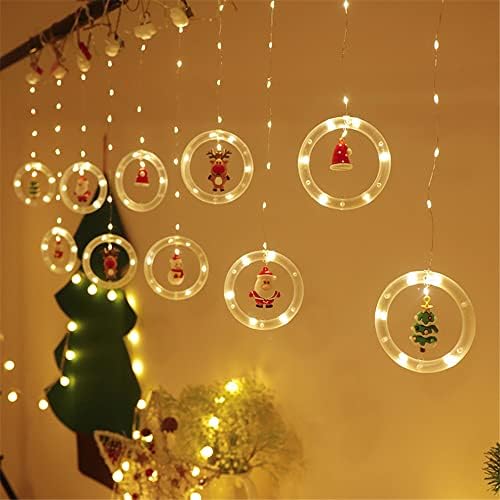 Коледни светлини 9,84 фута, Коледни Украси с мигащи пузырьковыми светлини, 10 Кръгови светлини с 10 коледни малки декоративни играчки, USB щепсел, led за помещения, домове,