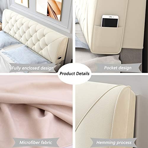 Таблата, Възглавница за четене в задната част на легла, Мека чанта, Покривки за легла, Меки, Удобни, Трайни, лесно е деформиран, 4 цвята, Индивидуален размер PENGFEI (Цвят:
