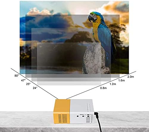 Мини Проектор, Преносим Проектор Мултимедиен Интерфейс с HD, Портативен Шрайбпроектор Smart HD 1080P HiFi за Карта с памет