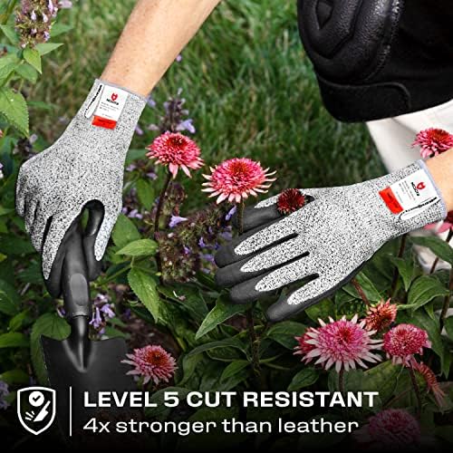 Предпазни работни ръкавици NoCry Premium — Подобряване на сцеплението; Водоустойчив длан; Разширено покритие; Съвместим със сензорен екран, отлична сръчност и дишане; Р?