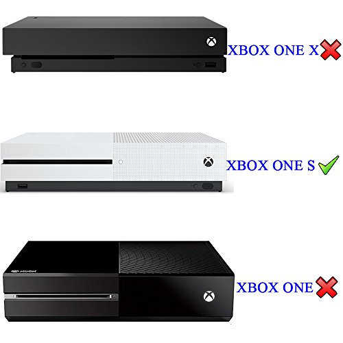 eXtremeRate Blue Galaxy Пълен Комплект Стикери на Лицевите панели за Конзола контролер Xbox One S със Стикери на Бутона на захранването на конзолата от 2 теми