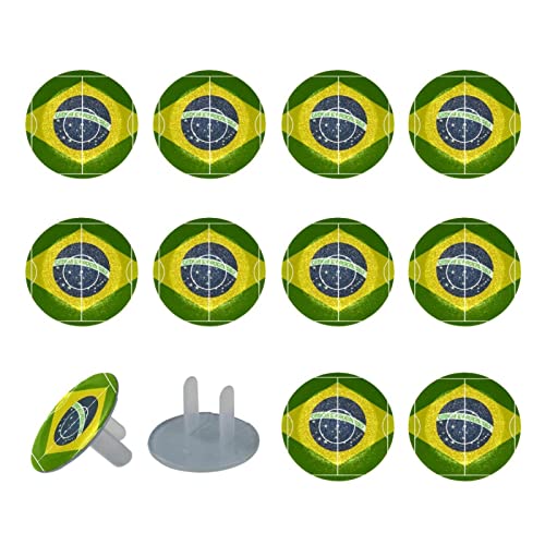 Капачки за контакти футболен стадион Бразилия по Футбол 12 Бр. - Защитни капачки за контакти, за деца – Здрави и устойчиви