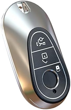 Калъф-ключодържател OATSBASF за Mercedes Benz, Калъф за автомобилни ключове Mercedes Benz C S Class W206 W223 2020UP 2020UP, Аксесоари за ключове (C - Черен)