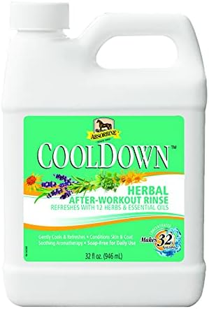 Омекотители след тренировка Absorbine CoolDown Herbal, 12 Билки и етерични масла, Формула без сапун, концентрат е 32 литра.