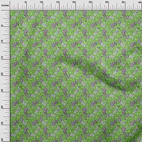 oneOone Копринени шарени, зелената кърпа на домашни Любимци с цвете, машина за капитониране плат за шиене с принтом ширина 42 инча