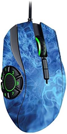 Кожата MightySkins, който е съвместим с игри на мишката Razer Naga Hex V2 - Blue Mystic Flames | Защитен, здрав и уникален
