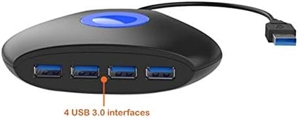 CHYSP Преносим 4 Порта USB 3.0 Хъб Високоскоростен 5 Gbit/с Мулти USB Сплитер, Удължител, Адаптер за КОМПЮТРИ и Компютърни Аксесоари