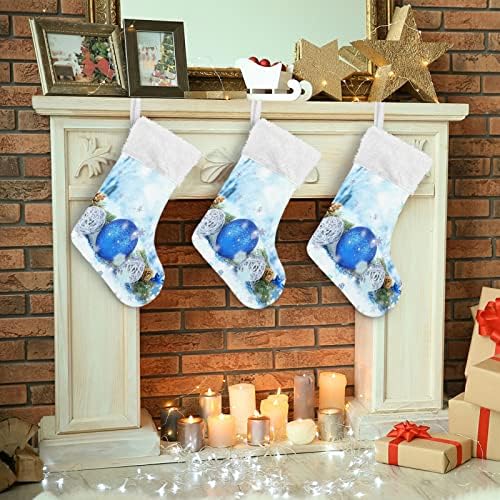 Коледни Чорапи ALAZA, Коледни украси в светлината, Зимни Класически Персонализирани Големи Чулочные Украса за