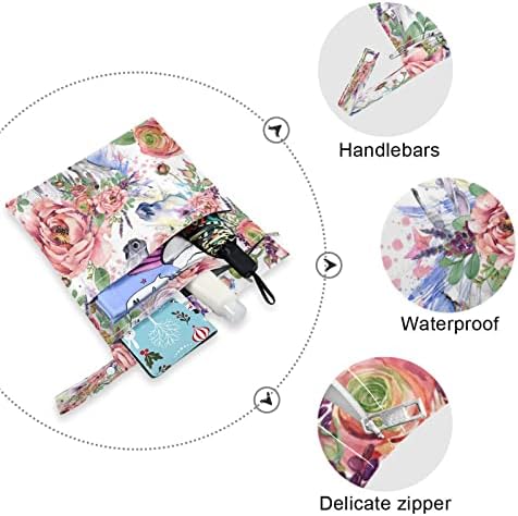 Kigai Magic Unicorn Rose Мокри и Сухи Чанти за детски Филтър Непромокаеми Пелени за Многократна употреба Мокри