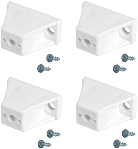 Елегантна подложка 1-1 /4-инчов подпори за чекмеджета выдвижного кабинет на Белия цвят - Комплект от 4 (64-00251)