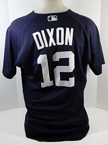 2020 Детройт Тайгърс Брендън Диксън #12 Използван В играта на Майк флот Пролетно Тренировка 46 7 - Използваните В играта Тениски MLB