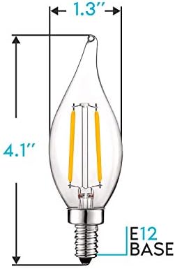 LUXRITE 4 W Реколта led лампи-Полилей с регулируема яркост 400 Лумена, 2700 Към Топло Бяла Led лампа-Полилеи с Мощност 40 W, Еквивалент на пламък от прозрачно стъкло, Led крушка-све