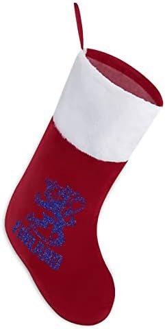 Финландски Лъв Национална Емблема На Коледни Чорапи, Бели Супер Меки Плюшени Модни Коледна Украса На Коледни Чорапи