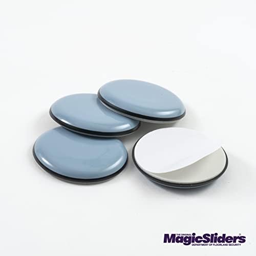 Magic Sliders 4038 Серия на 1-1/ 2 Подвижен диск, Опаковка от 4 броя, Сив