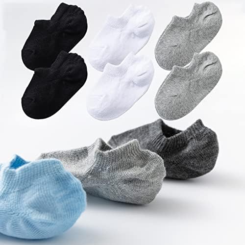 Чорапи Mini Angel Baby No Show За Деца, Нескользящие Чорапи с Дълбоко Деколте, 6-8 Чифта Чорапи до Глезена с Гърчове,