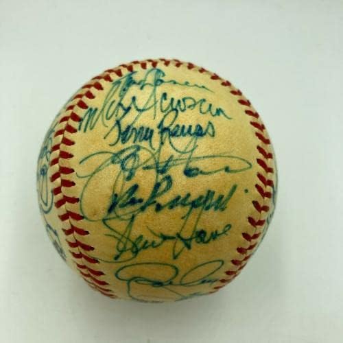 1980 Отбор Лос Анджелис Доджърс Подписа Договор с Националната бейзболна лига на 35 Sigs JSA COA - Бейзболни топки с автографи