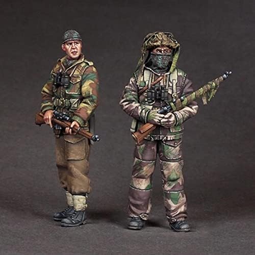 Goodmoel 1/35 Набор от модели войник-Снайперист на Британската армия от времената на Втората световна война от смола (2 човека) / Набор от миниатюрни войници в разглобено ?