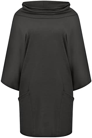Дамски Летни Блузи Fragarn 2022, Модни Трикотажная Риза в Рубчик с високо Воротом, Однотонная Свободна Блуза