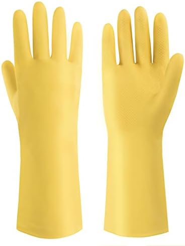 Гумени ръкавици ANDANDA, Химически Устойчиви, 12,6 , за Многократна употреба Ръкавици за почистване с Противоскользящим Текстурированным дизайн, Устойчиви на въздейств